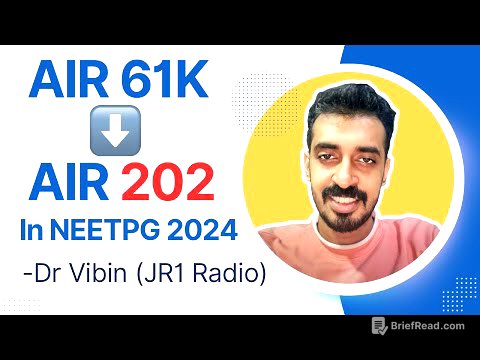 NEETPG 2024 AIR 202 - Dr Vibin’s NEETPG Journey from 61K to 202 Rank | Topper’s Talk