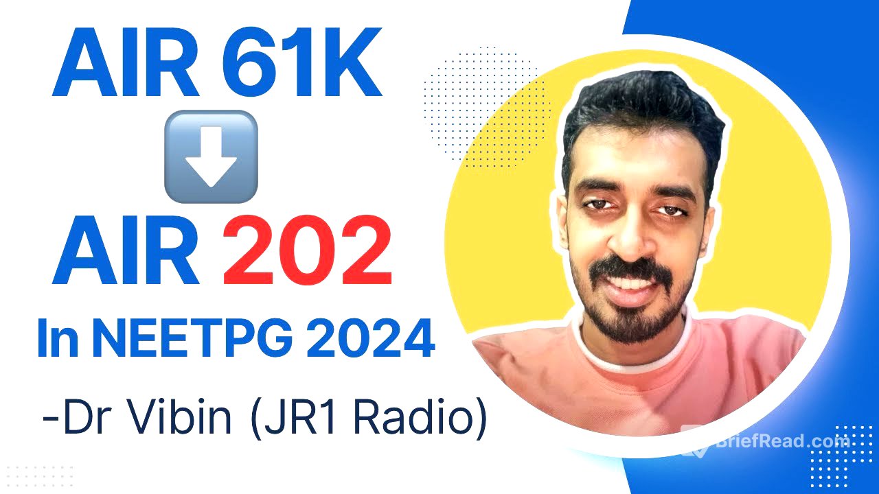 NEETPG 2024 AIR 202 - Dr Vibin’s NEETPG Journey from 61K to 202 Rank | Topper’s Talk