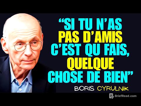 LE MANQUE D’AMIS RÉVÈLE QUELQUE CHOSE QUE PRESQUE PERSONNE NE COMPREND – Boris Cyrulnik