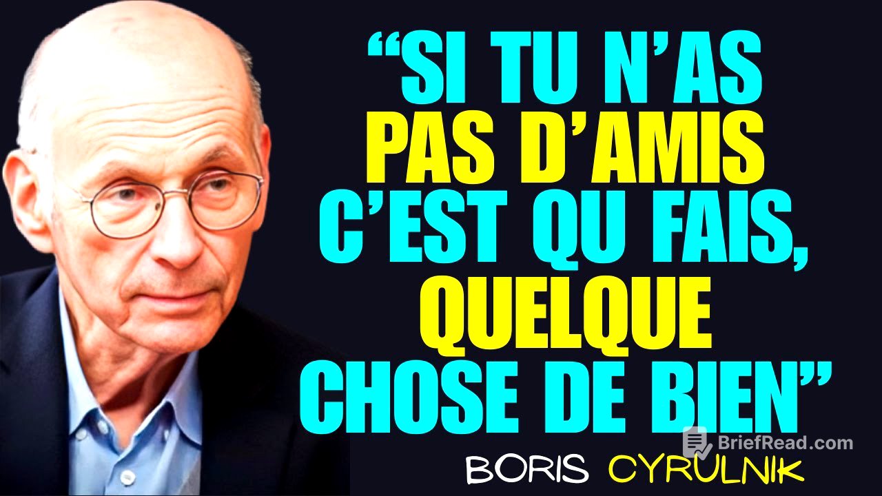 LE MANQUE D’AMIS RÉVÈLE QUELQUE CHOSE QUE PRESQUE PERSONNE NE COMPREND – Boris Cyrulnik