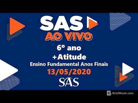 SAS ao Vivo | 6º ano | +Atitude | 13/05 | Aula 4