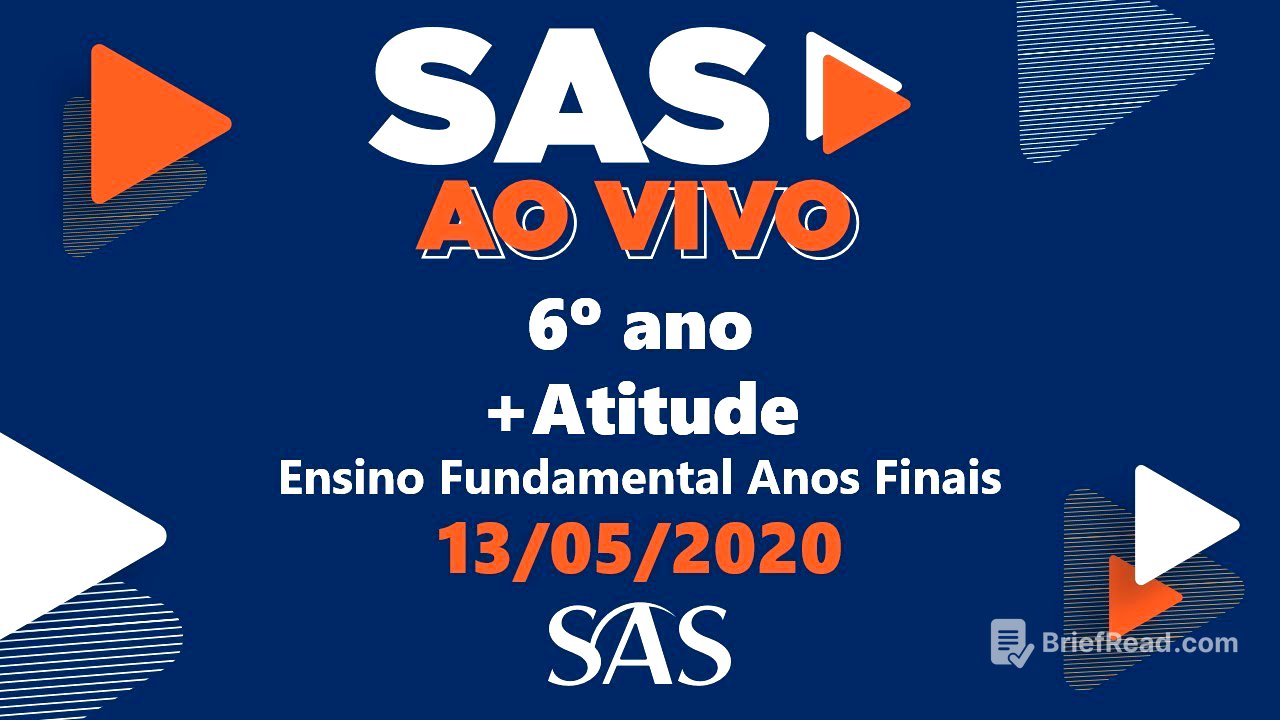 SAS ao Vivo | 6º ano | +Atitude | 13/05 | Aula 4