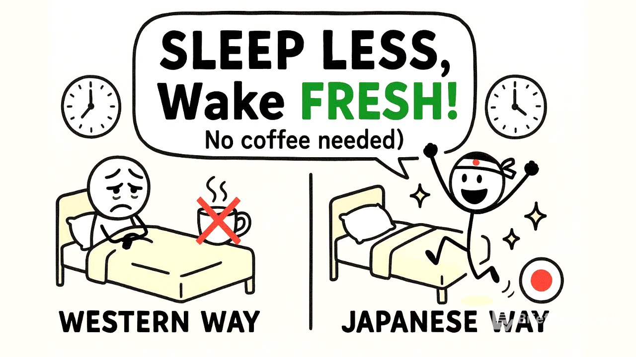 How to Sleep LESS hours and wake up FRESH like the Japanese (No Coffee Needed fr)