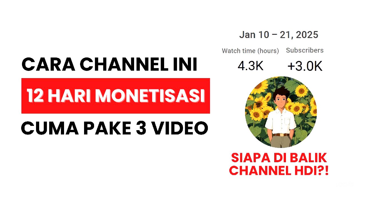 Cara Gue Dapet 3000 Subscriber & 4000 Jam Tayang dalam 12 Hari!