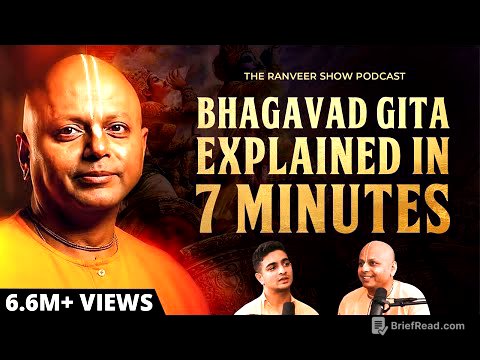 Gaur Gopal Das: Monk Explains Bhagawad Gita In 7 Minutes | Beerbiceps | The Ranveer Show