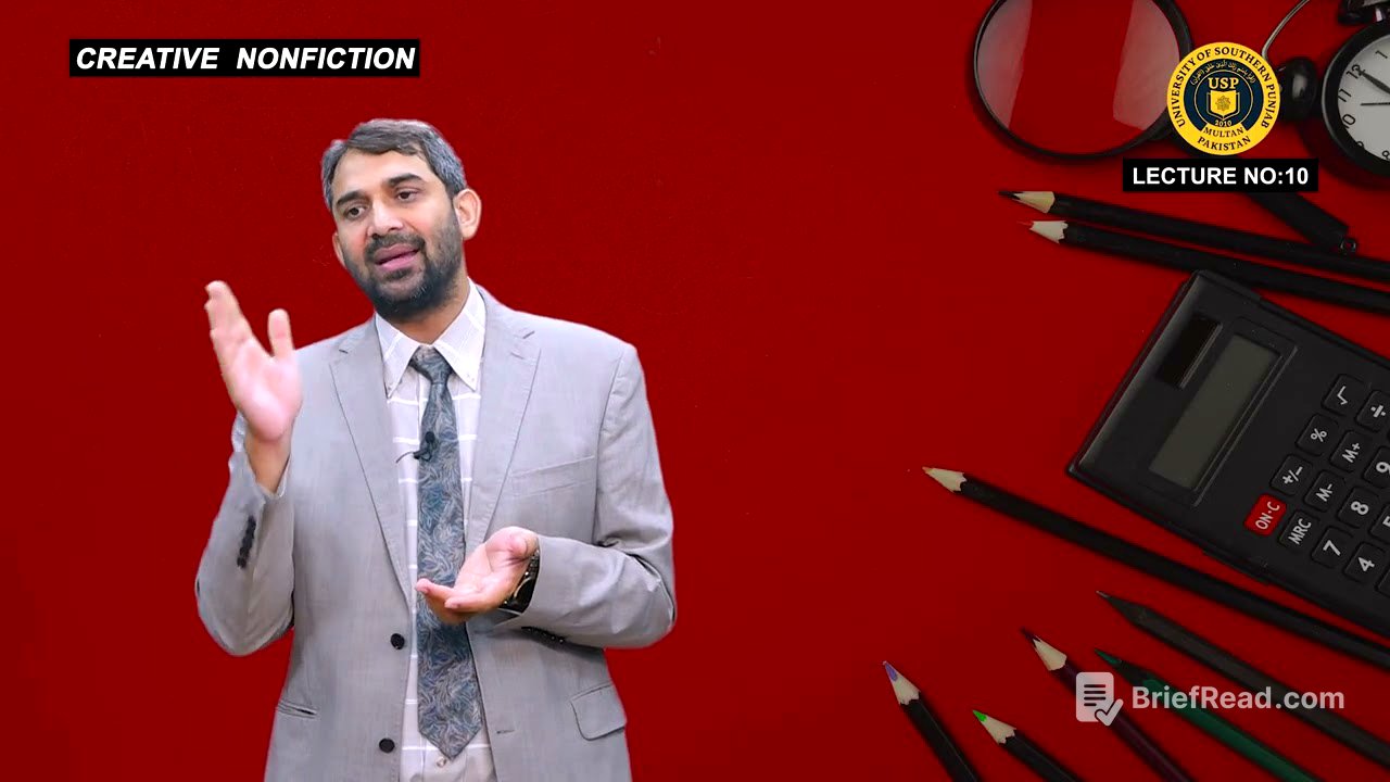 Creative Nonfiction Lecture 10th