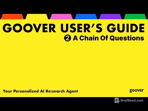[GOOVER] User's Guide 2. A Chain Of Questions