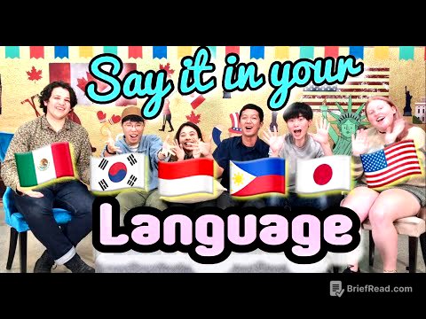 Say it in your Language!: English, Tagalog, Korean, Japanese, Indonesian and Mexican Pronunciation