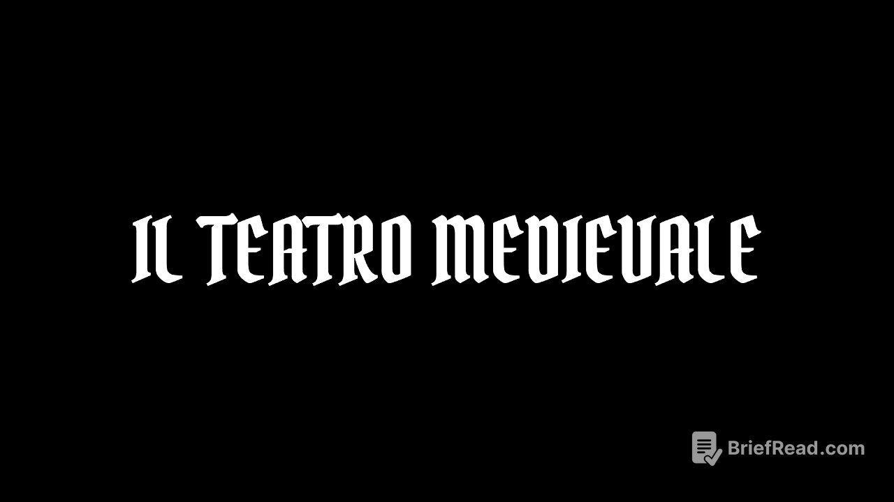Accademia di belle arti di Napoli  |  Storia dello spettacolo - IL TEATRO MEDIEVALE