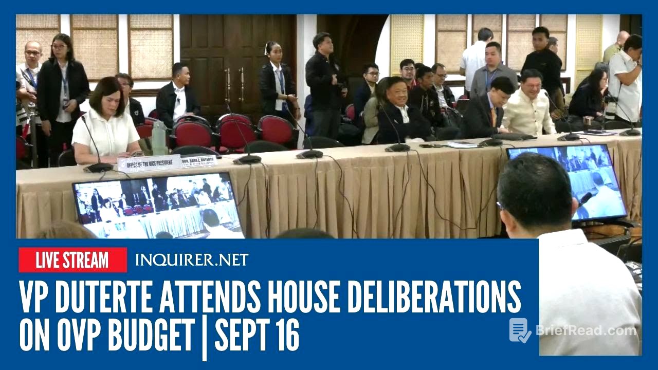LIVE: Vice President Sara Duterte attends House deliberations on OVP budget | Sept 16