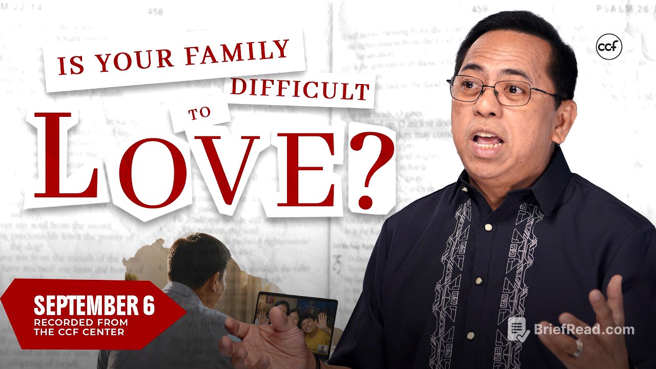 Love God. Love Family. Love Others. | Bong Saquing | September 6, 2026