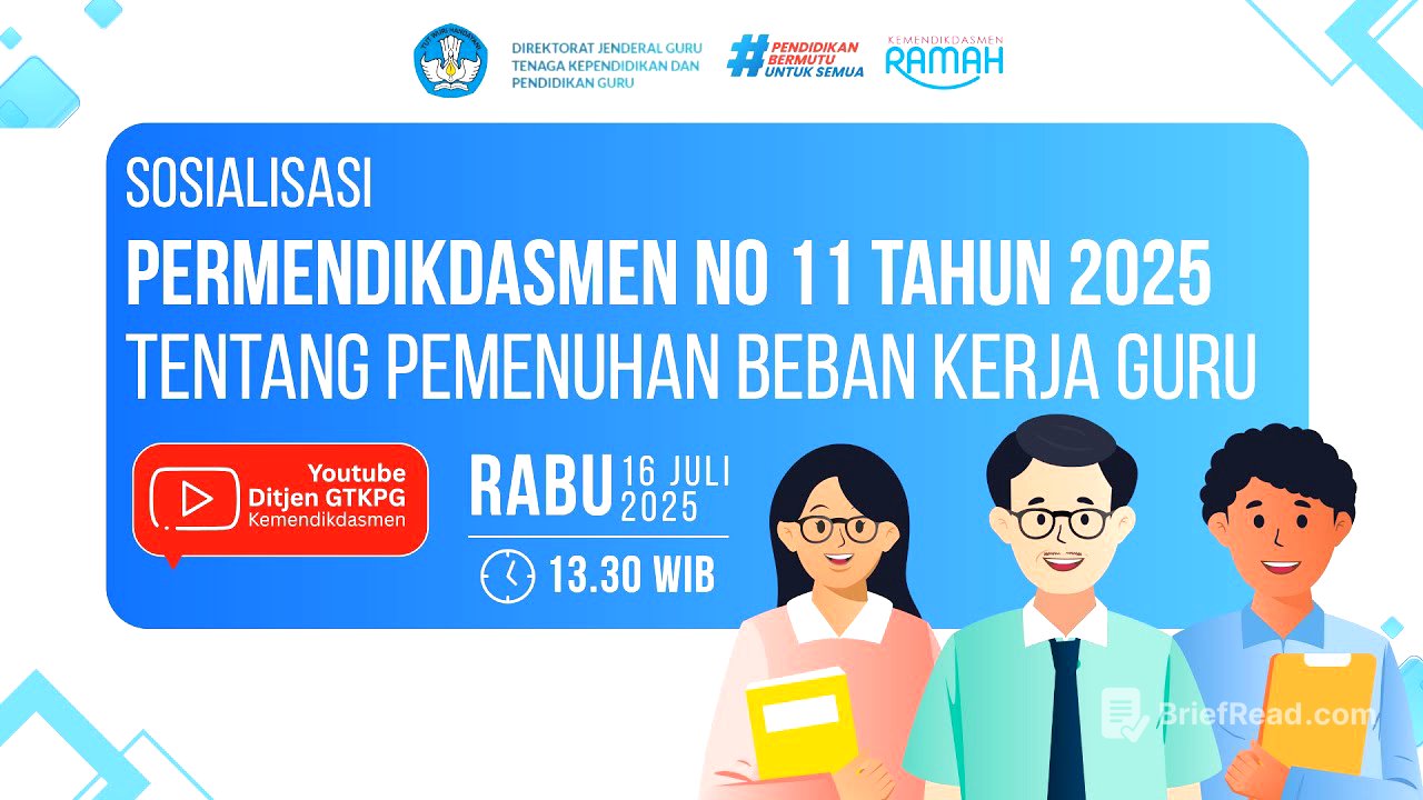 Sosialisasi Permendikdasmen No. 11 Tahun 2025 tentang Beban Kerja Guru