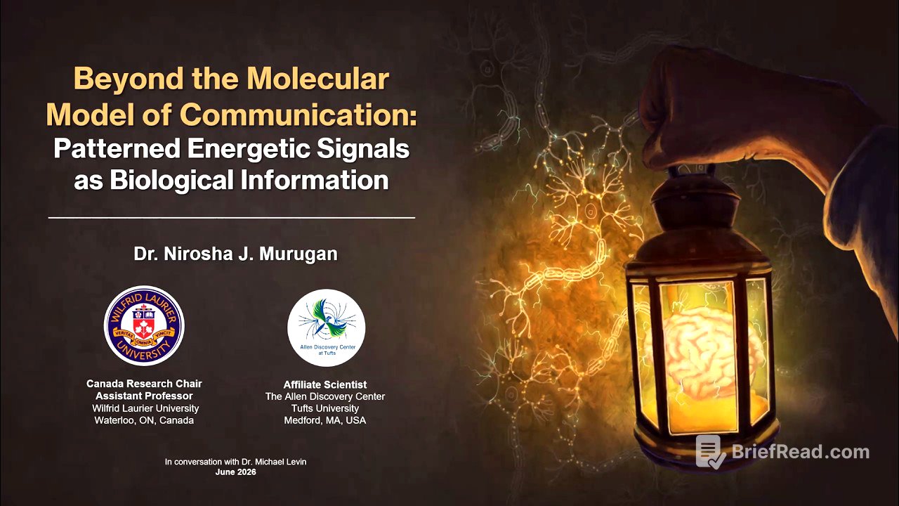 "Beyond the Molecular Model of Communication" by Nirosha Murugan
