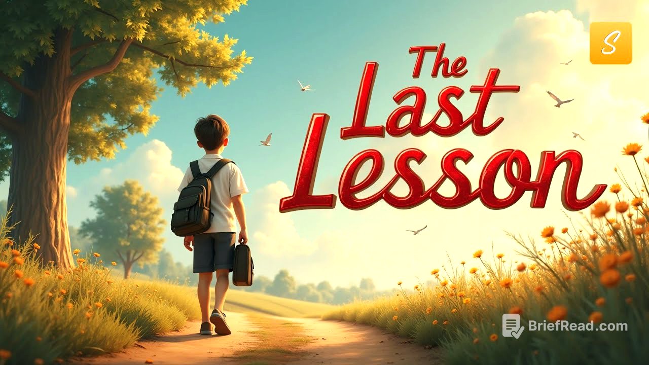 The Last Lesson Class 12 | Class 12 English Chapter 1 | Animation | CBSE | NCERT