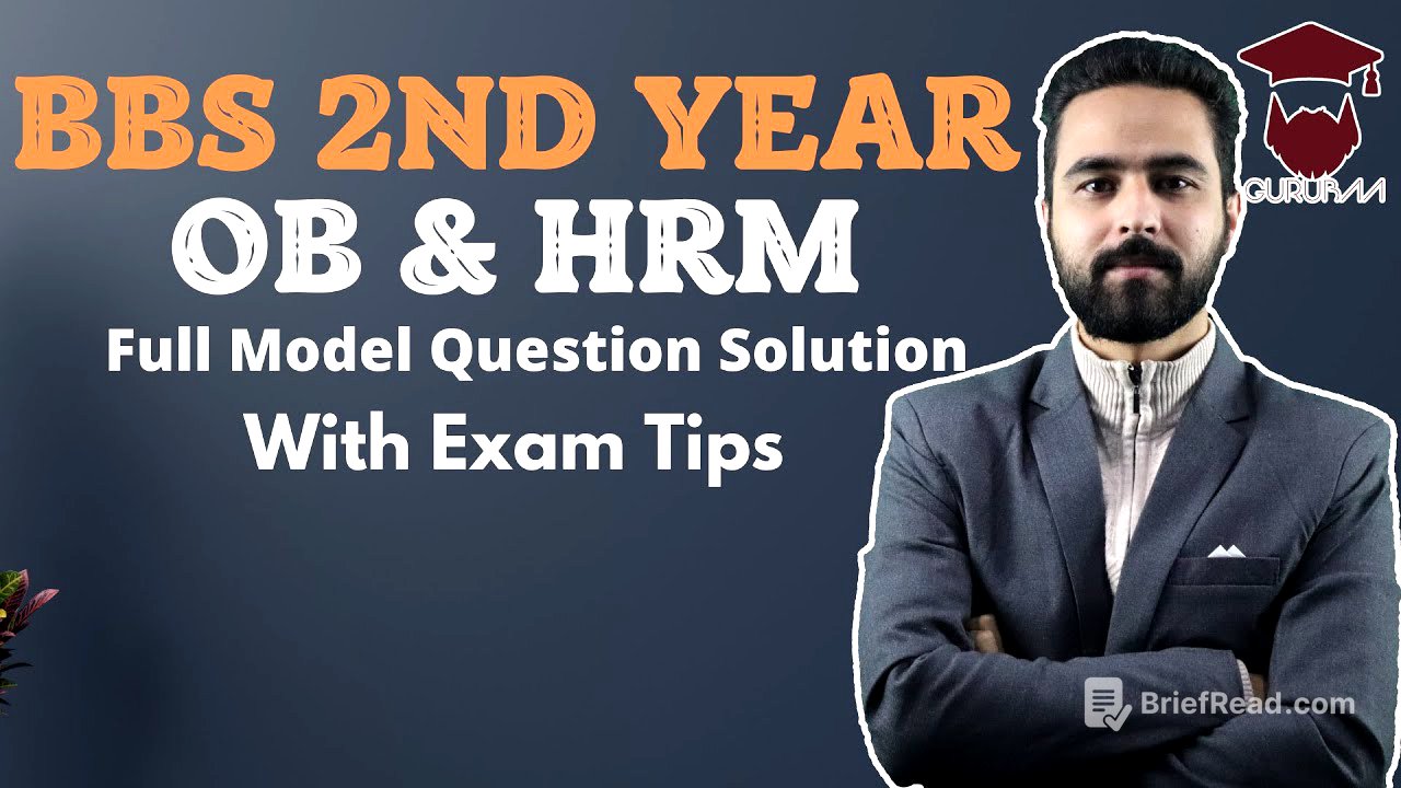 OB and HRM Model Question Solution || BBS 2nd Year – Gurubaa