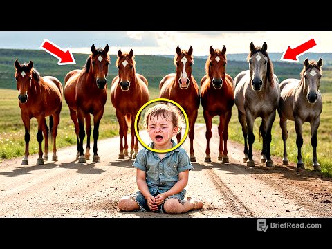 A Group Of Mustang Horses Surrounds A Crying Child On The Road…What Happens Next Is SHOCKING!