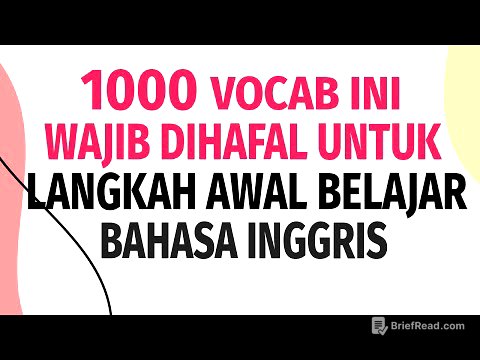 1000 Kosa Kata Penting dalam Bahasa Inggris yang Paling Sering Digunakan dalam Kehidupan Sehari hari