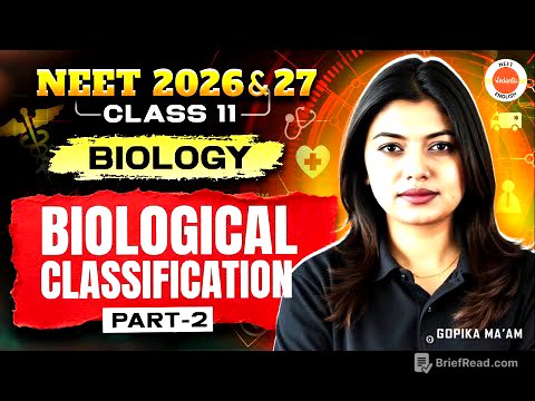 Biological Classification – Part 2 | NEET 2026 | Class 11 Biology | Gopika Ma'am