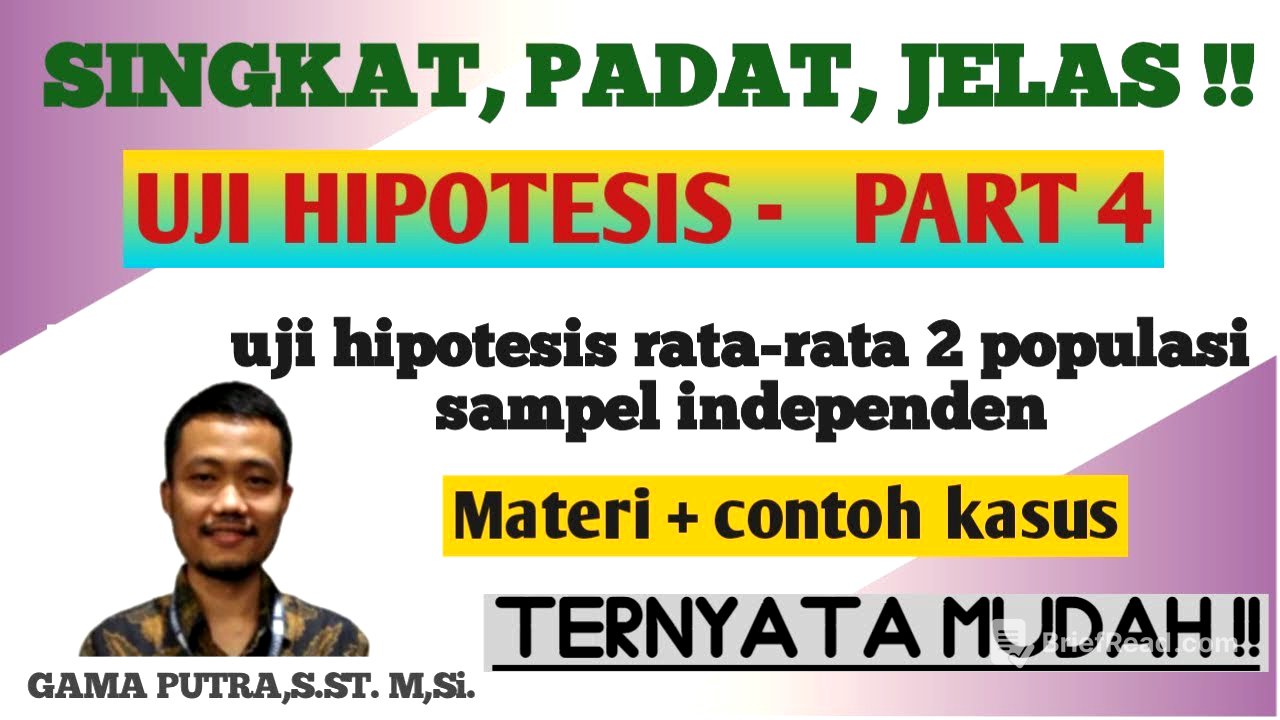 uji hipotesis rata-rata 2 populasi (sampel independen)