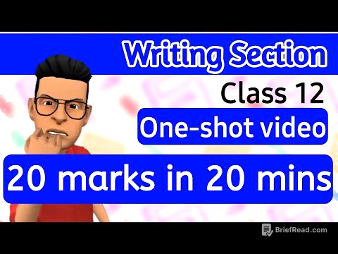 Writing Section Class 12 English 2022-23| Complete writing section #boards2024