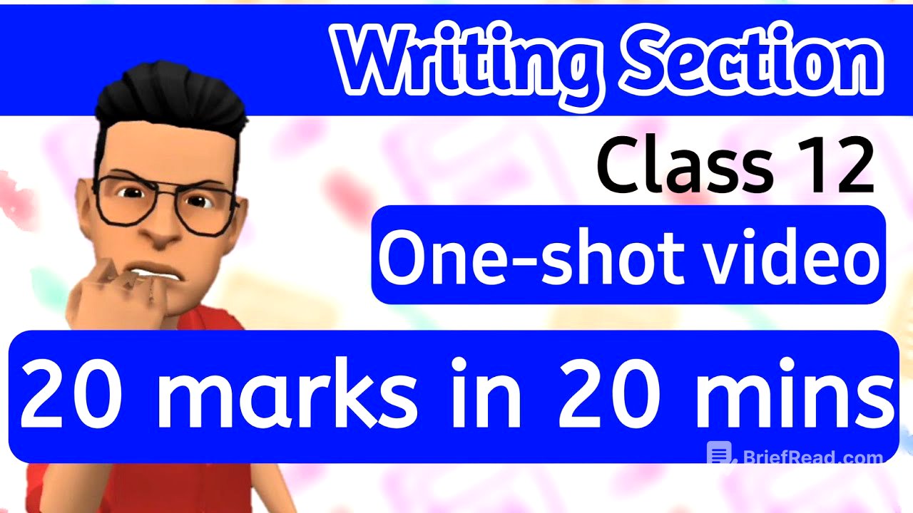 Writing Section Class 12 English 2022-23| Complete writing section #boards2024