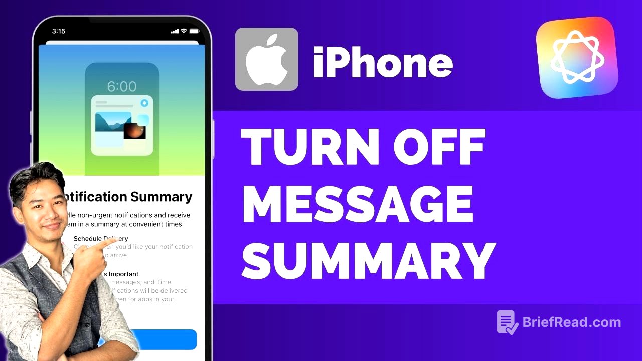 How to Turn Off Message Summary Apple Intelligence !