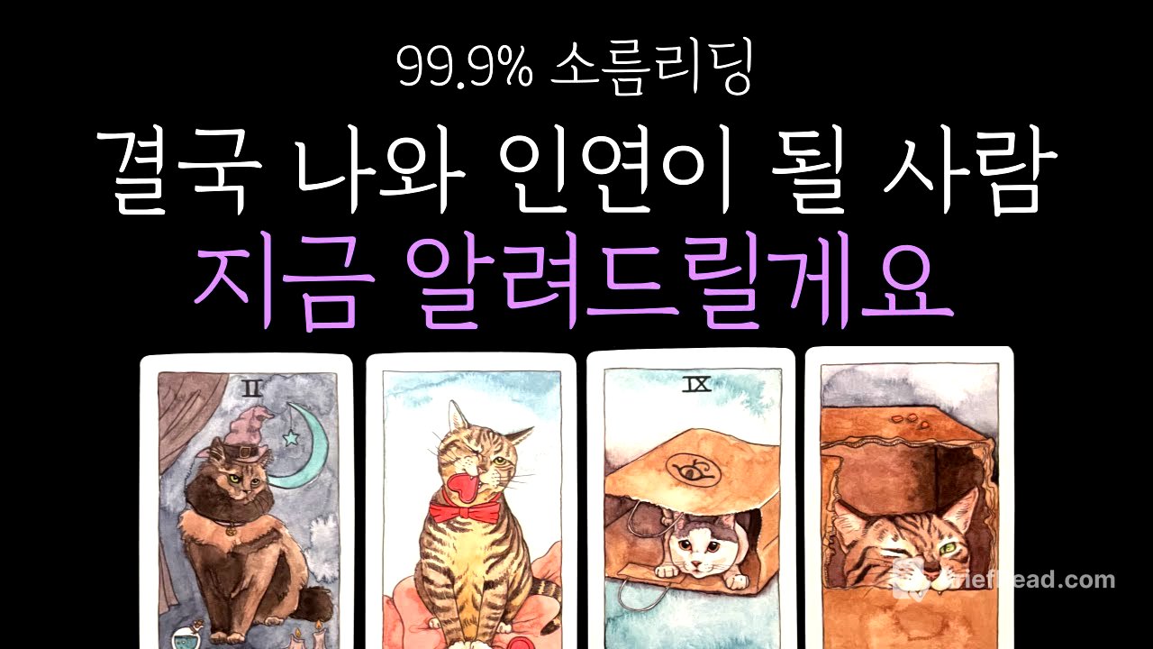 [타로] ⚠️소름보장❗결국 나와 진짜 인연이 될 사람 알려드릴게요