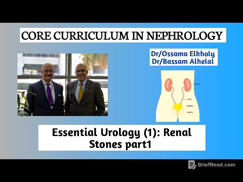 Essential Urology (1): Renal Stones part 1 Dr/Ossama Elkholy