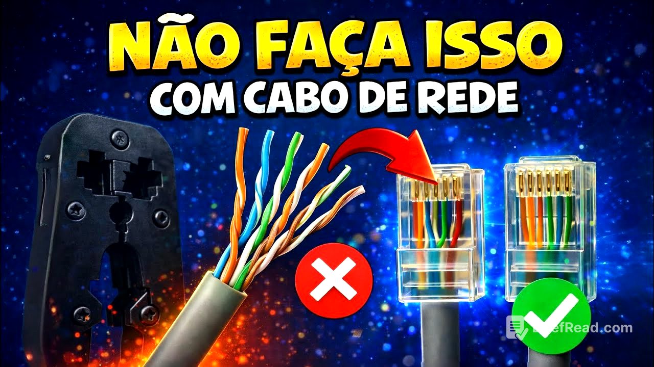 Não Crimp Cabo de Rede Fora do Padrão! Entenda o Motivo