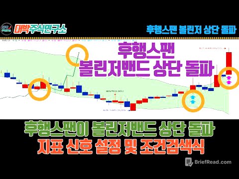 후행스팬이 볼린저밴드 상단 돌파/지표 신호 설정 및 조건검색식