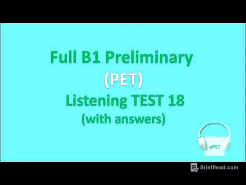 B1 Preliminary (PET) Listening Test 18 with answers (new format)
