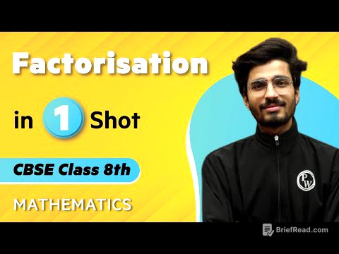 Factorization in One Shot | Maths - Class 8th | Umang | Physics Wallah