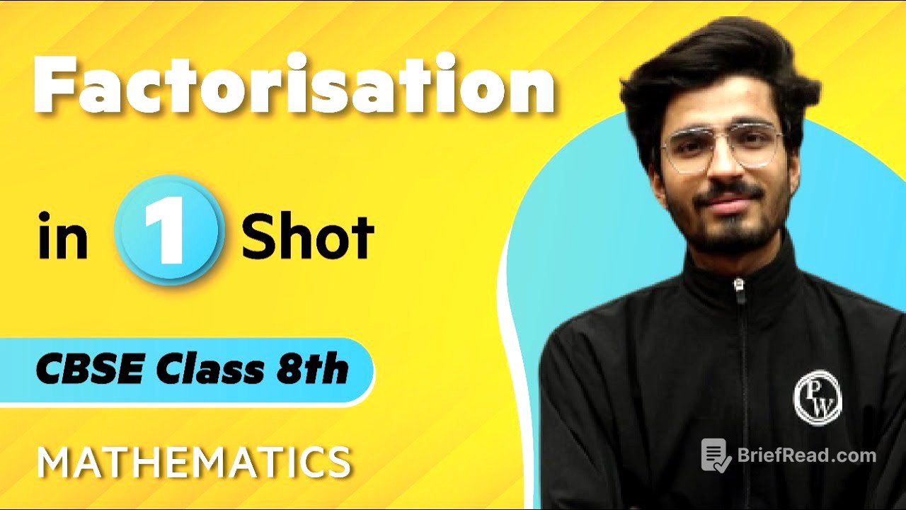 Factorization in One Shot | Maths - Class 8th | Umang | Physics Wallah