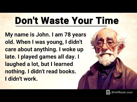 Learn English through Story ⭐️ Don't Waste Your Time || Graded Reader || English Stories