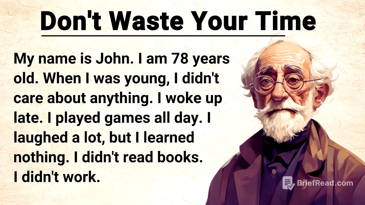 Learn English through Story ⭐️ Don't Waste Your Time || Graded Reader || English Stories
