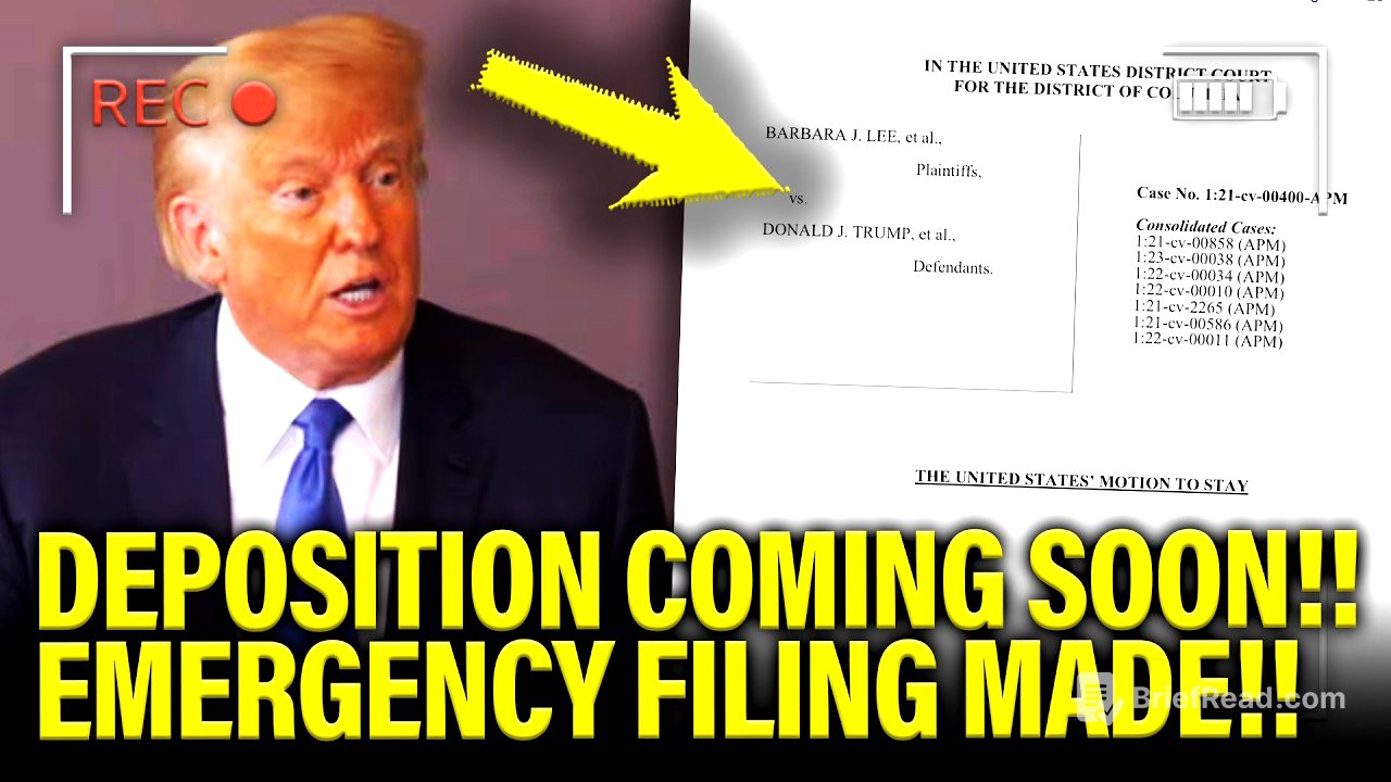 Trump PANICS over HIS DEPOSITION in EMERGENCY MOTION!!!