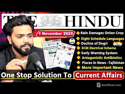 The Hindu Analysis Today | 1 November 2025 | The Hindu Newspaper Analysis | Daily Current Affairs