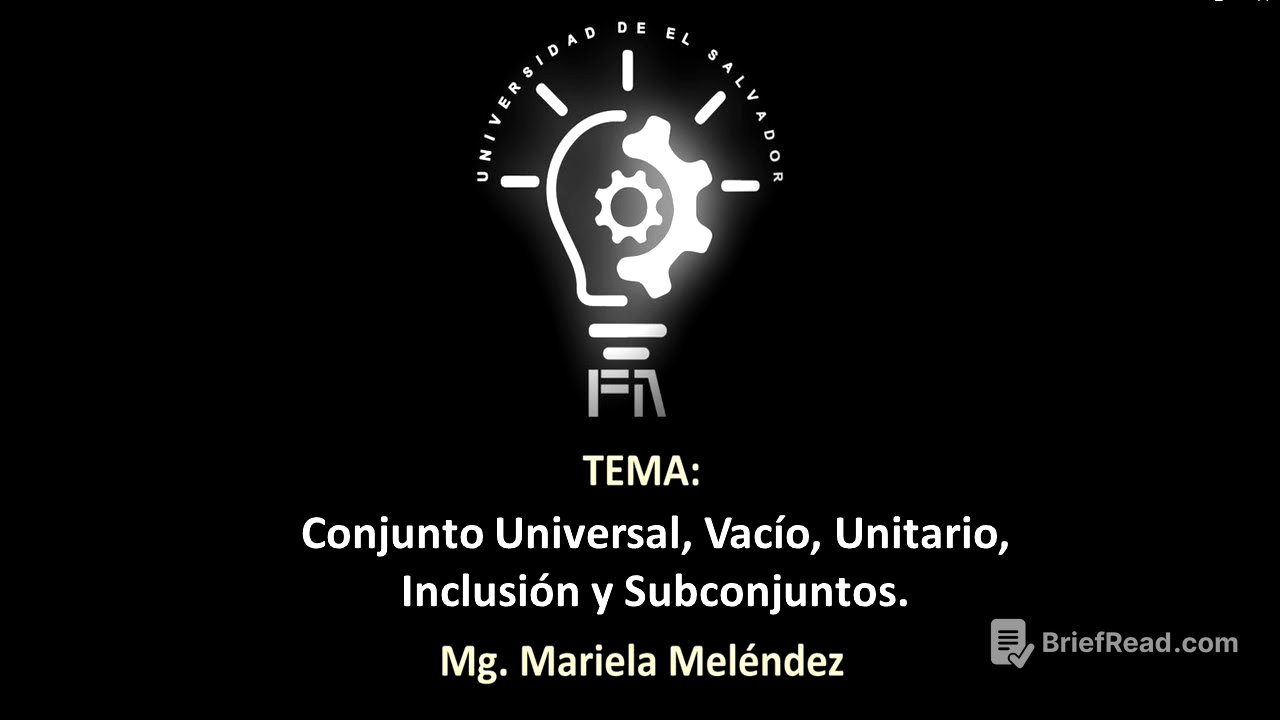 Conjunto Universal, Vacío, Unitario, Inclusión y Subconjuntos.