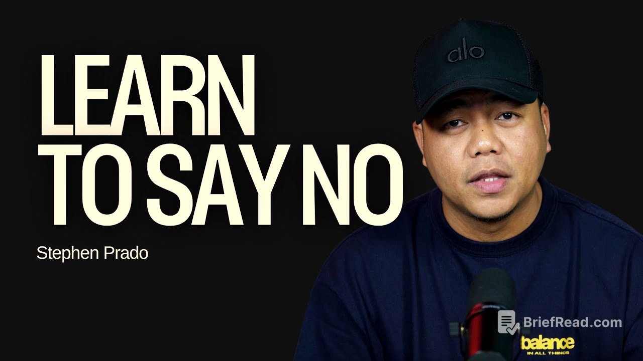 Learn To Say 'NO' | Stephen Prado