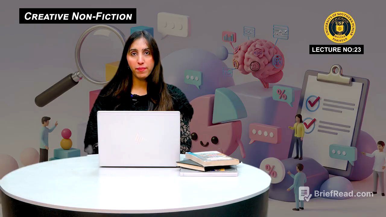 Creative Nonfiction Lecture 23rd