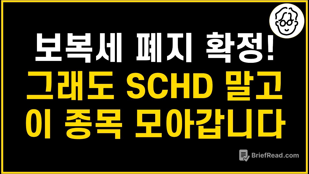 미국주식 배당소득세 35% 벌칙세 폐지 기념으로 열심히 모아갈 종목(SCHD 아님)