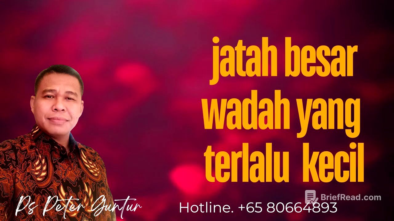 JATAH YANG BESAR TETAPI WADAH YANG TERLALU KECIL - PETER GUNTUR