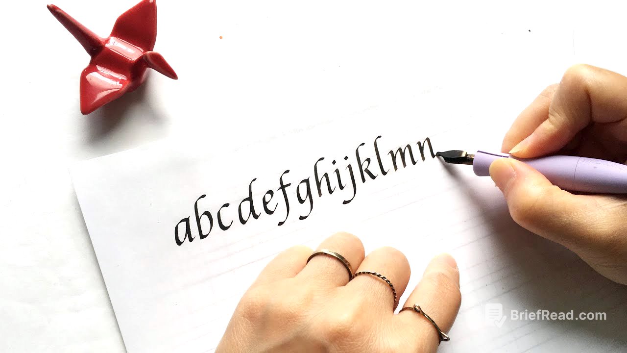 Italic Calligraphy Tutorial - Beginners' Alphabet Demo