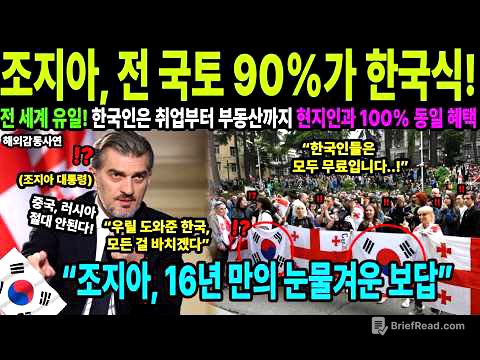 [해외감동사연] 대한민국이 조지아에 심은 15조 원의 기적! 전 국토를 한국 기술로 뒤덮은 충격적인 이유