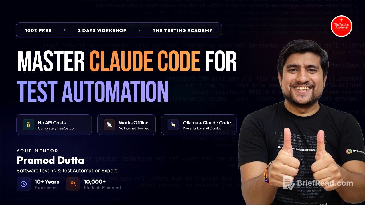 AI Meets QA: Master Claude Code as Manual Tester / Test Automation(with Ollama)(FREE)