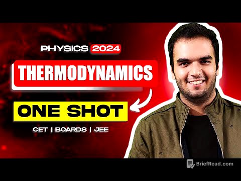 Thermodynamics Class 12 Physics One Shot Maharashtra Board - 2024 - MHTCET 2024 RG Lectures Revision