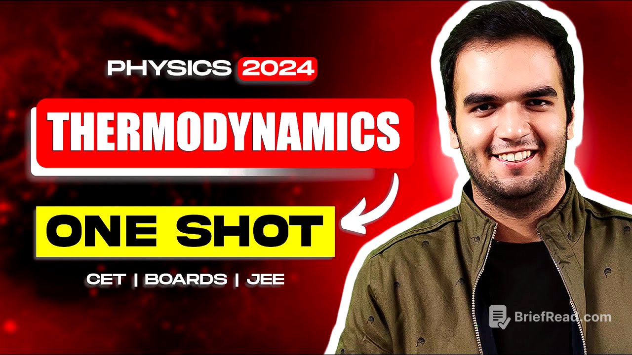 Thermodynamics Class 12 Physics One Shot Maharashtra Board - 2024 - MHTCET 2024 RG Lectures Revision