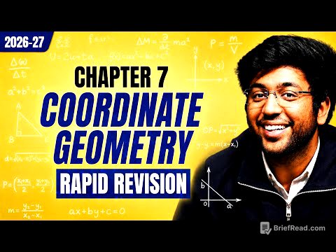 Coordinate Geometry Class 10 Maths Chapter 7 Rapid Revision by Shobhit Nirwan For Session 2026-27