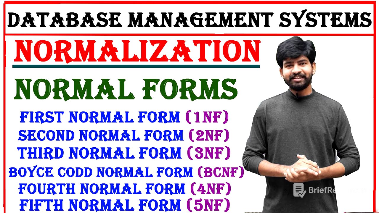 normalization in dbms | normal forms | 1nf, 2nf, 3nf, bcnf, 4nf, 5nf normal forms with examples