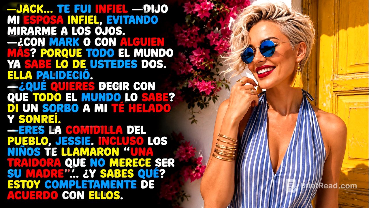 —Jack... Te fui infiel —dijo mi esposa infiel, evitando mirarme a los ojos.—¿Con Mark o con alguien